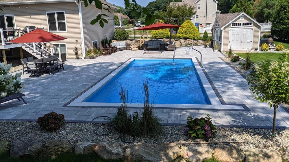 Cranston, RI finished pool view